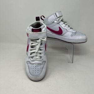 Nike Court Borough 4.5 Youth 6 Womens Mid 2 Pink White CD7782 006